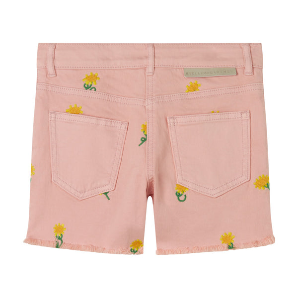 Sunflower Embroidered Shorts