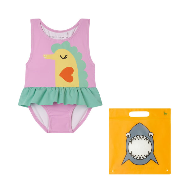 Seahorses Print Baby Swimsuit