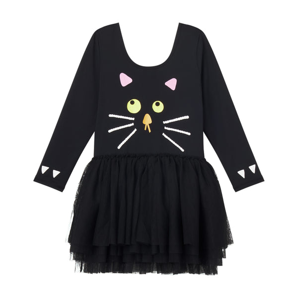 Black Cat Jersey Dress