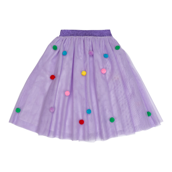 Multicolor Stones Tulle Skirt