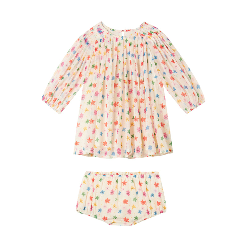 Multicolor Stars Baby Dress