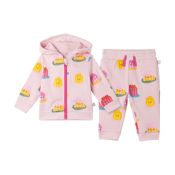 Pink Baby Fleece Tracksuit