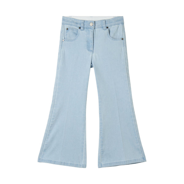 Wide Leg Denim Trousers