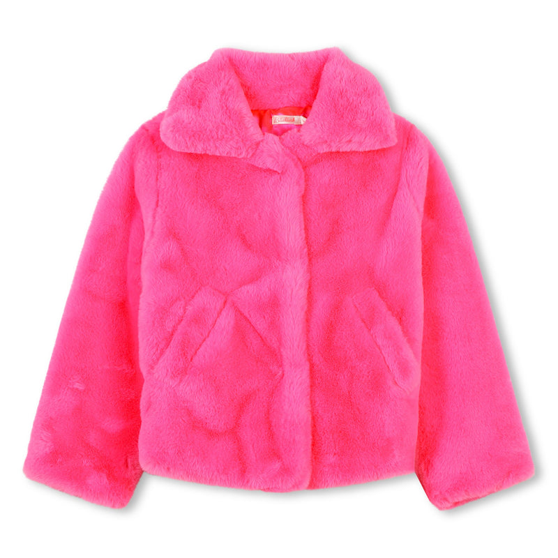 Faux Fur Pink Coat