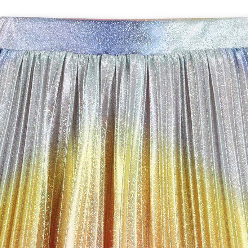 Multicolor Pleated Skirt
