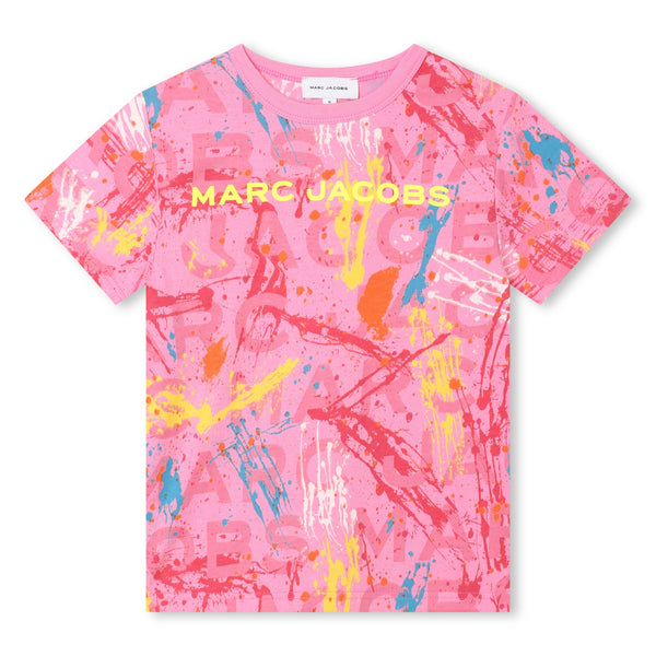 Paint Monogram T-Shirt Pink