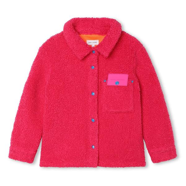 Fuschia Logo Shearling Jacket