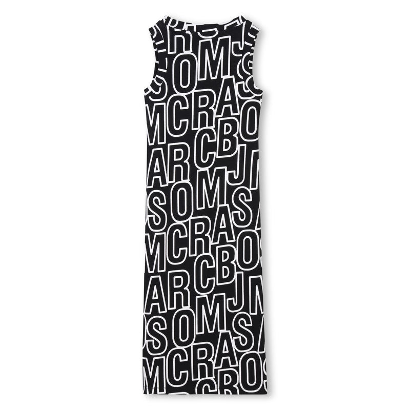 Black Sleeveless Logo Dress