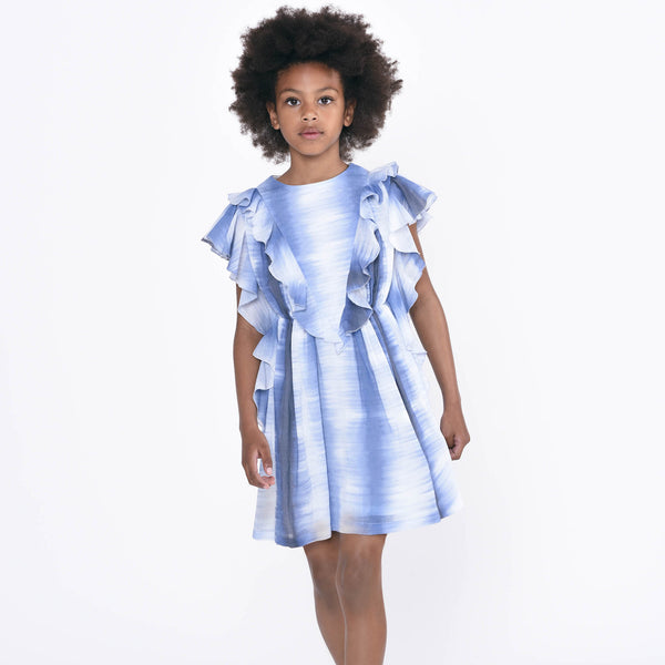 Shibori Frill Dress