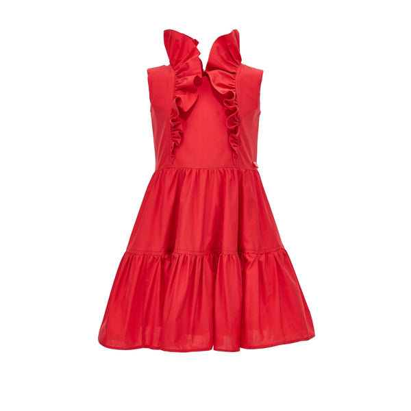 Red Poplin Dress