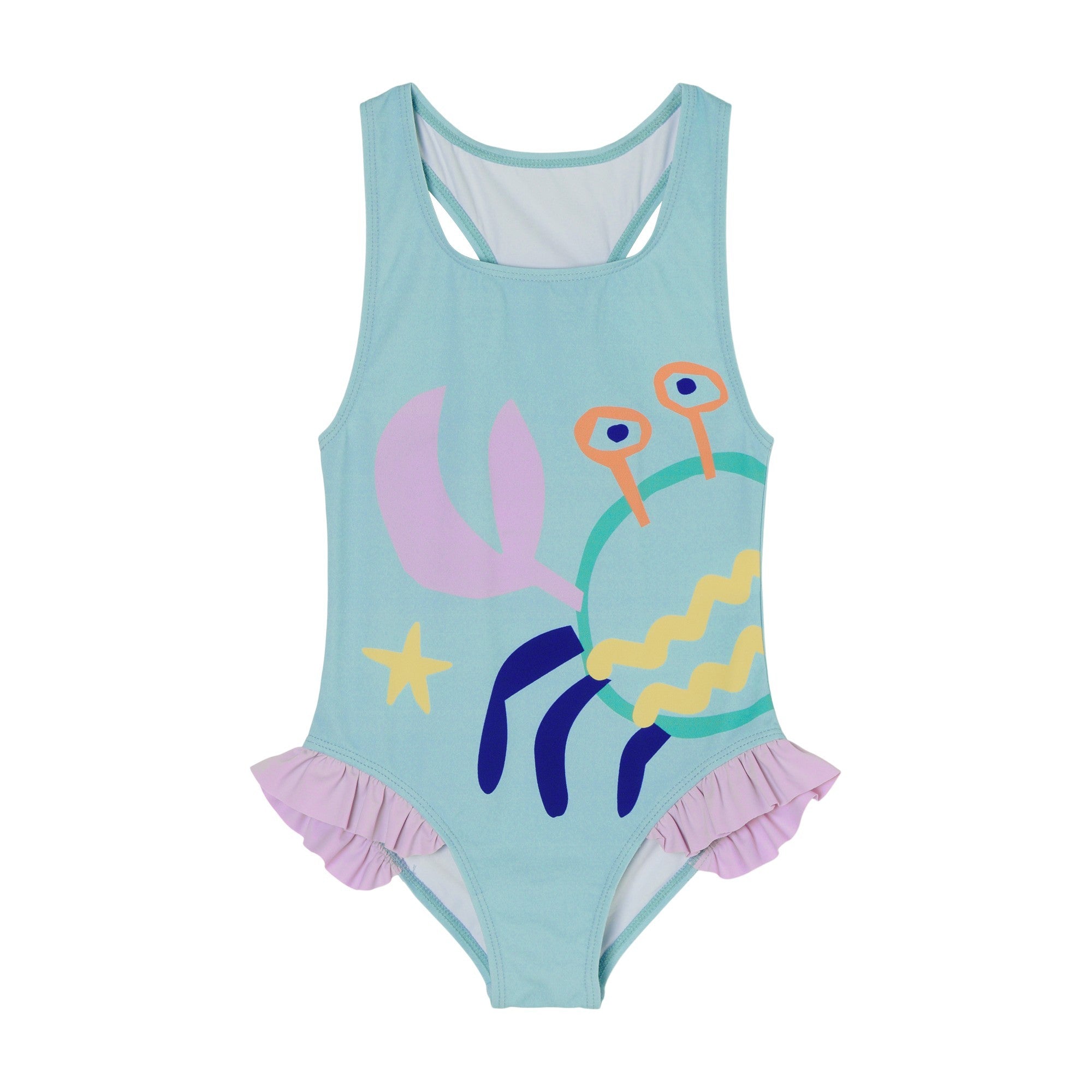 Under the sea one piece swimming costume with frills – LM Bambini