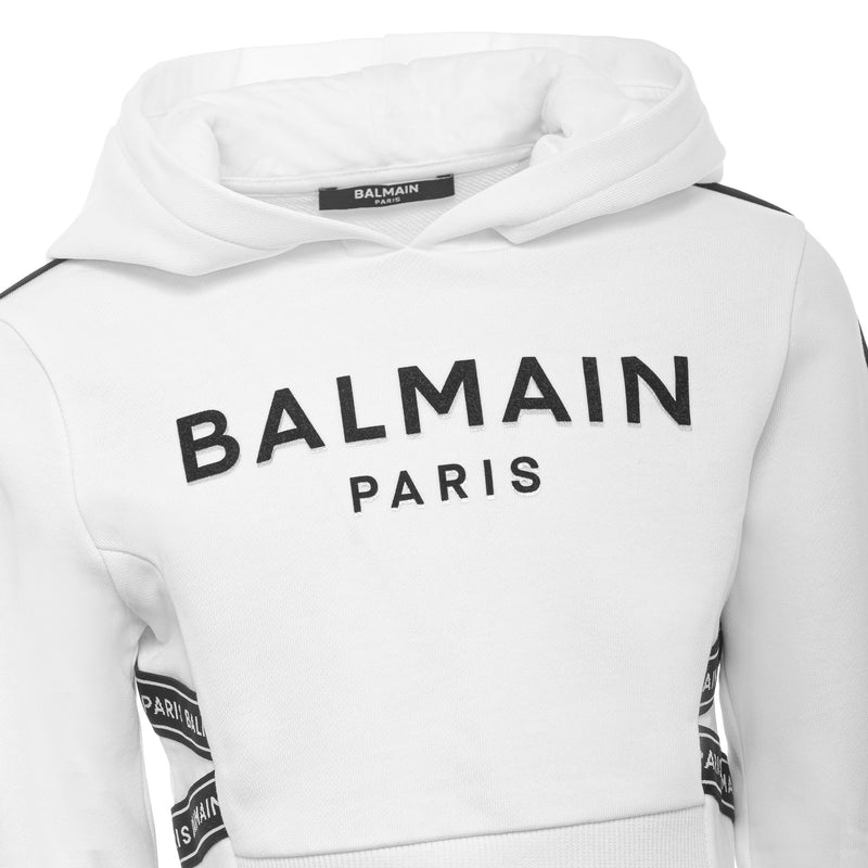 Logo Cropped Hooded Sweatshirt