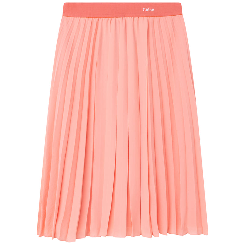Pleated Crepon Skirt