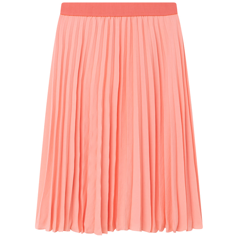 Pleated Crepon Skirt