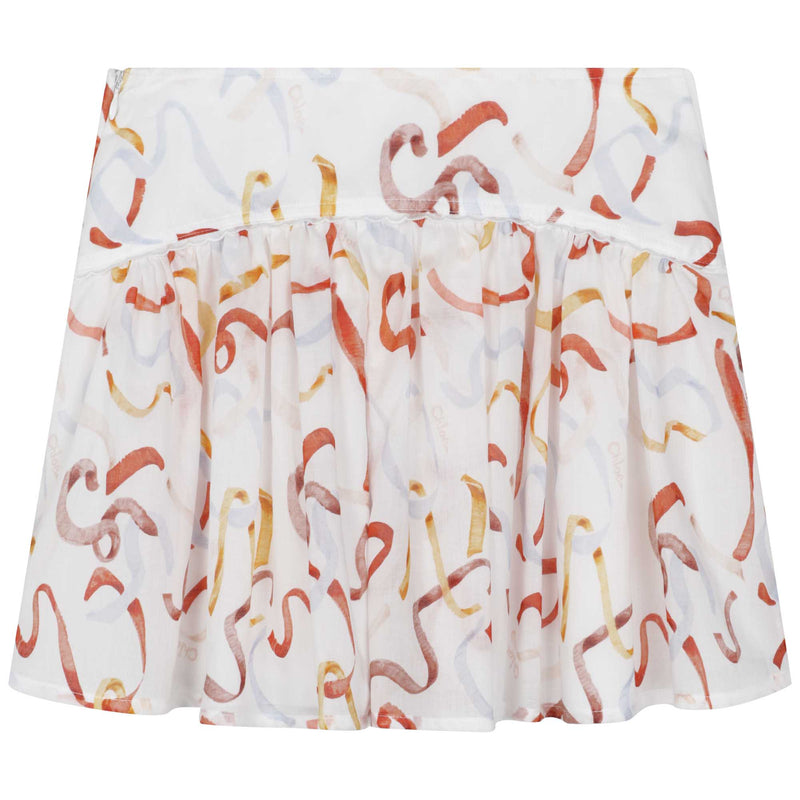 Ribbon Print Skirt
