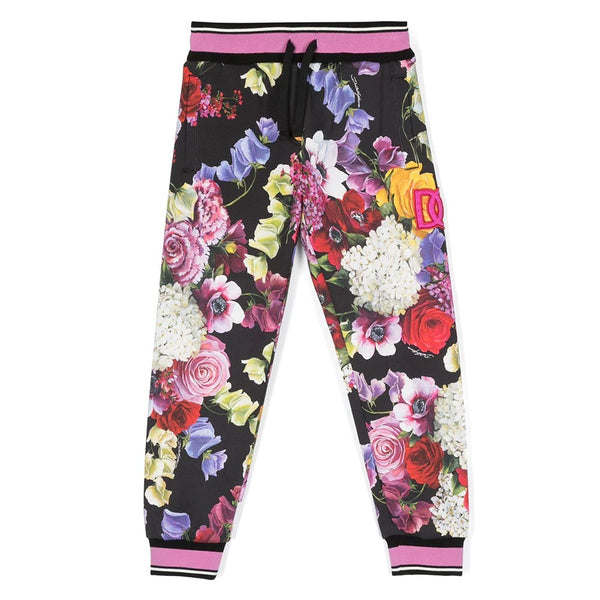 Hydrangea Flower Print Jogging Trousers