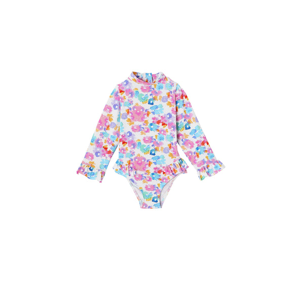 Gardenia Print Baby Swimsuit