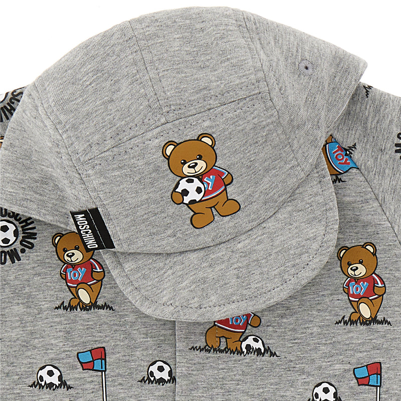 Baby Soccer Teddy Logo Romper Set