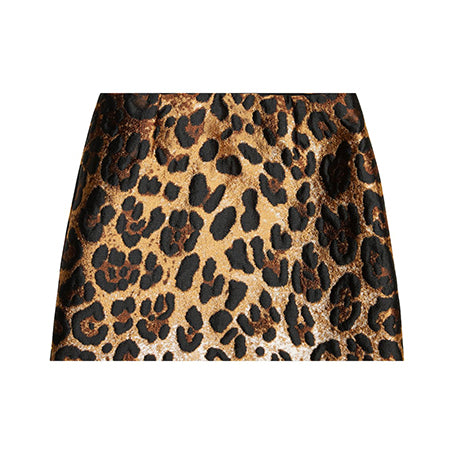 Leopard Jacquard Skirt