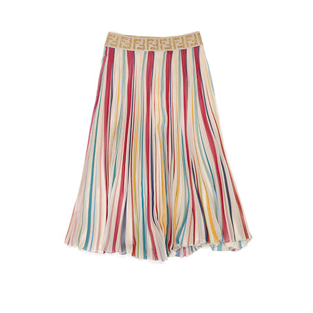 Striped Silk Skirt