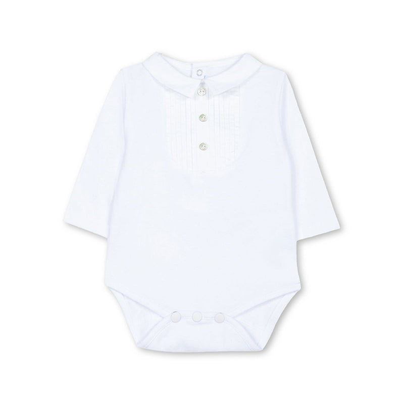 White Baby Onesie W/ Pointed Collar