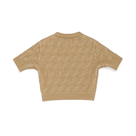 FF Logo Knitted Gold Sweater