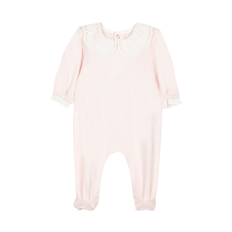 Rose Pale Baby Onesie W/ Lace
