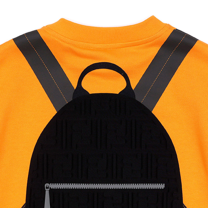 Backpack Orange Sweatshirt