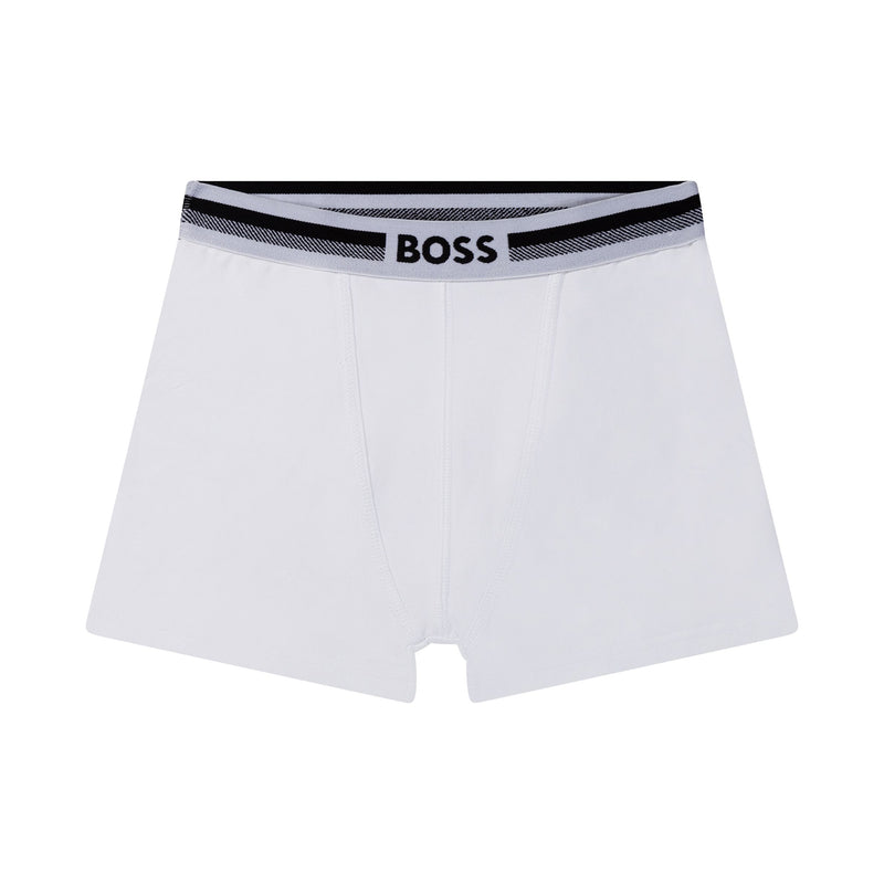 Set Of 2 Navy & White Boxer Shorts