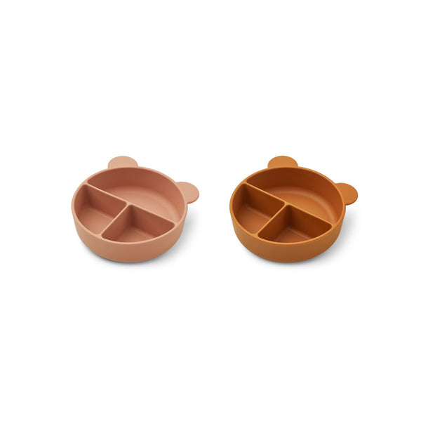 Connie Divider Bowl 2-pack - Rose/Mustard Mix